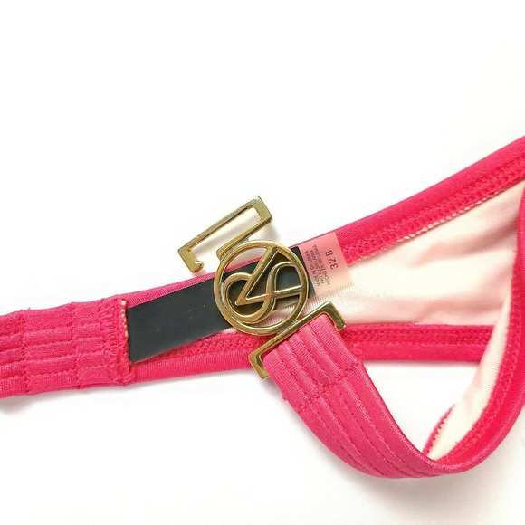 Victorias Secret Bikini Top 32B Rhinestone Pink - Picture 4 of 4